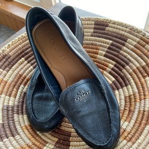 Coach Leather Mary Lock Up Loafers